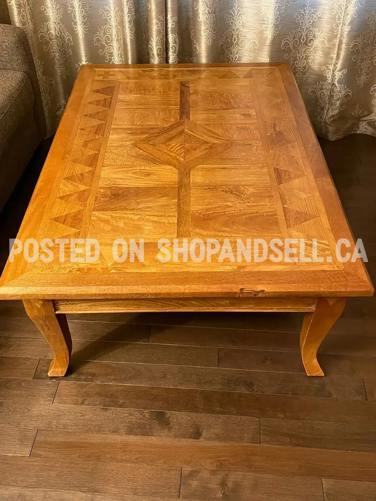 Matching Solid Wood Large and Small Coffee Tables