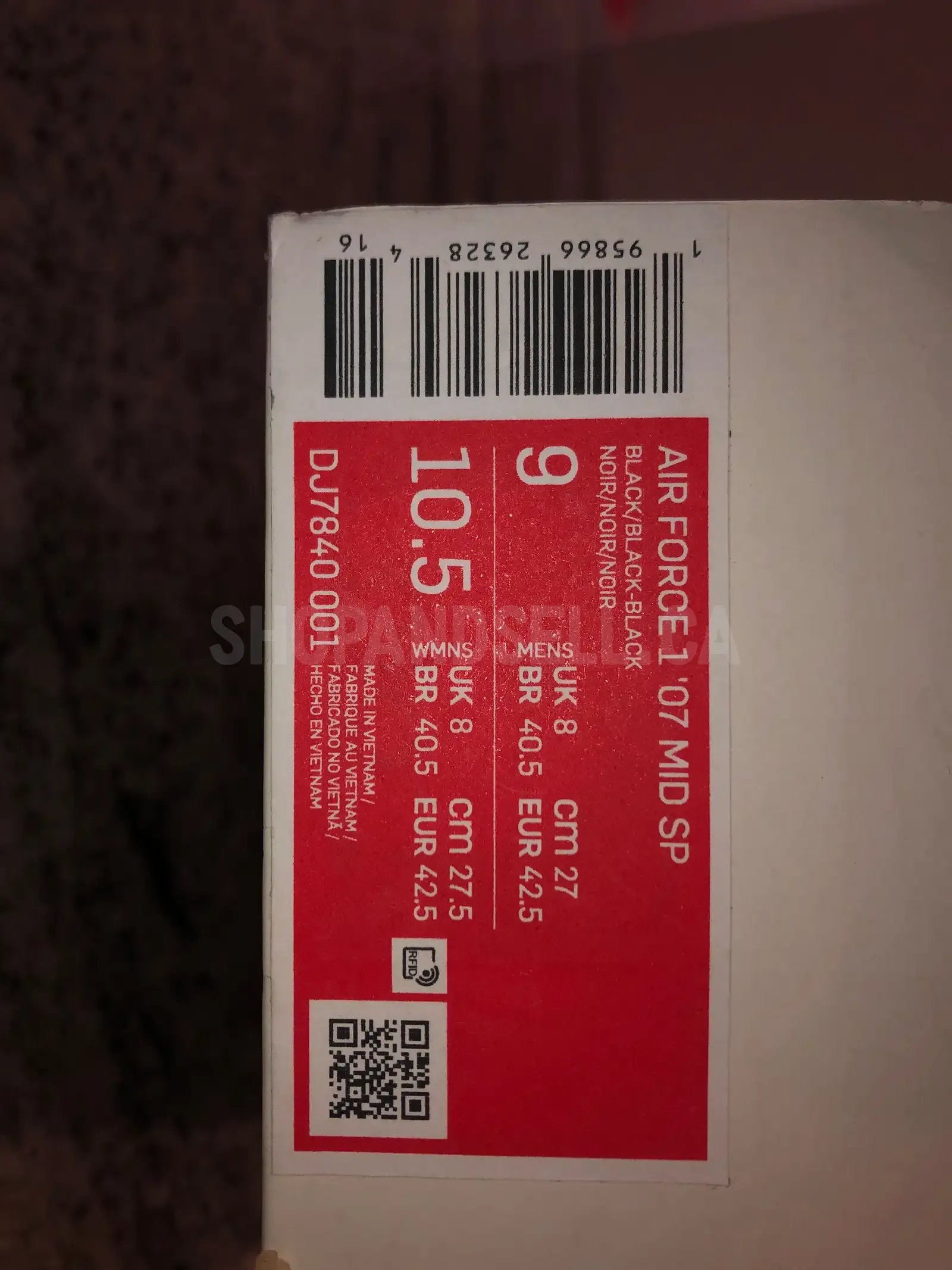 Nike Air Force 1 '07 Mid SP - Stussy Edition - Size 9