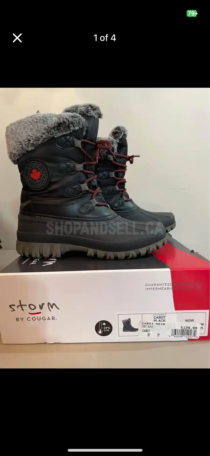 Women’s Cougar Waterproof Winter Boot (size 8)