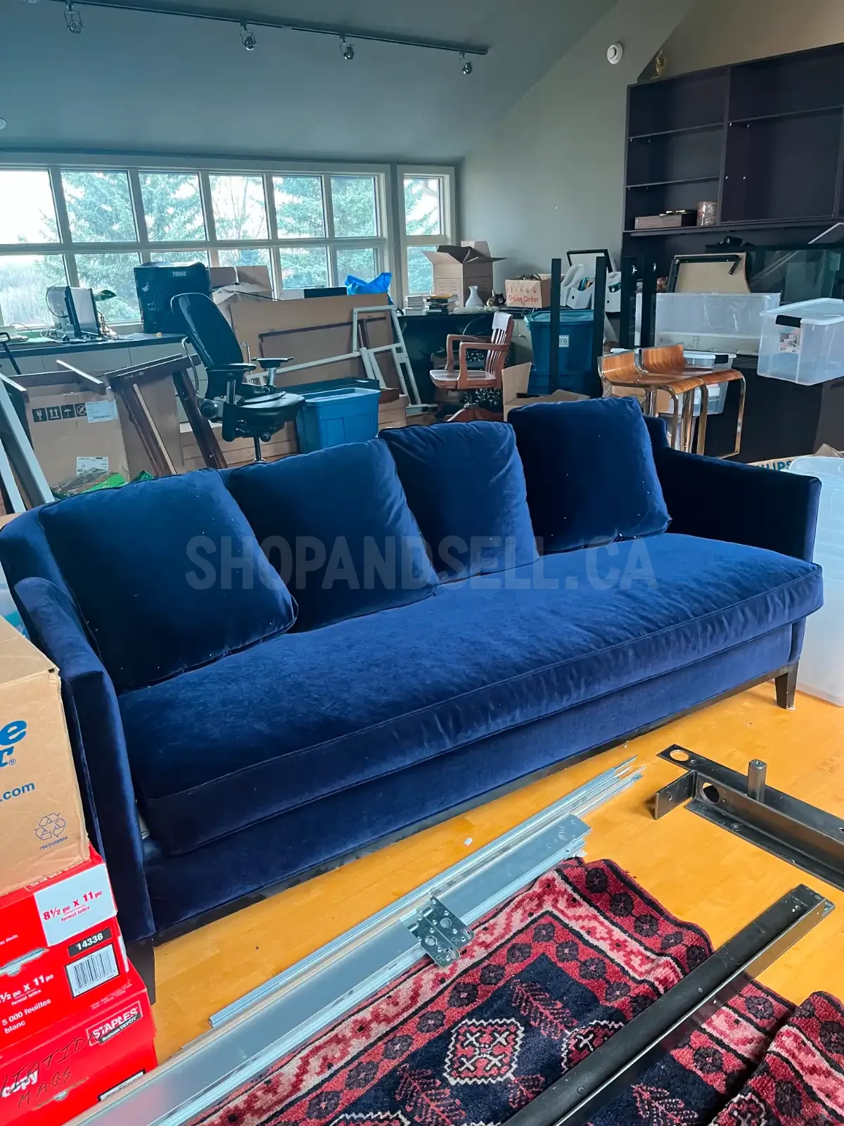 Bernhardt velvet sofa