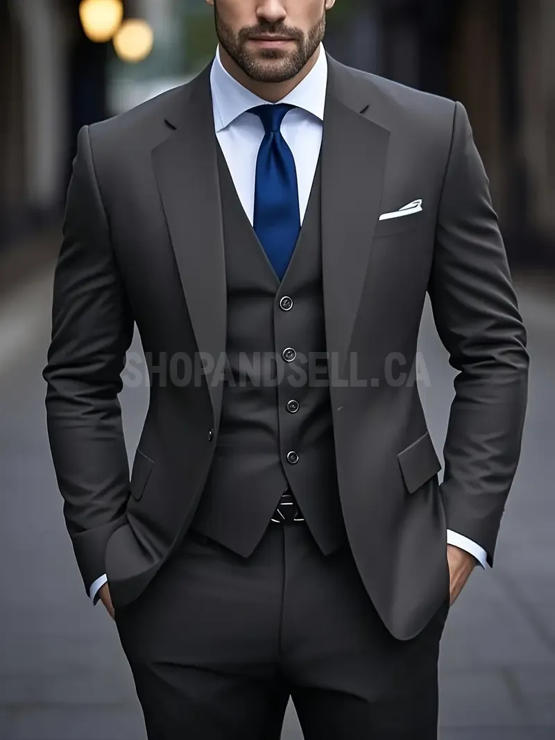 Men's Three-Piece Suit, Including a Jacket, Trousers, And Vest, Suitable for Weddings And Important Occasions