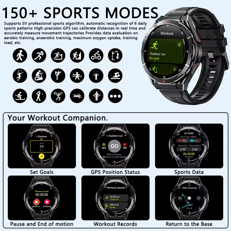 YTOM X2 GPS 3ATM Waterproof SmartWatch