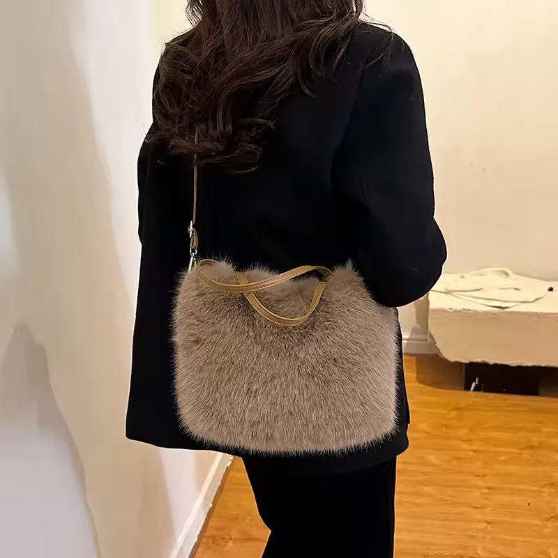Faux Fur Tote Bag Women