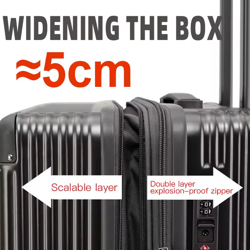 sushimu Suitcase Wide Handle Travel Suitcase