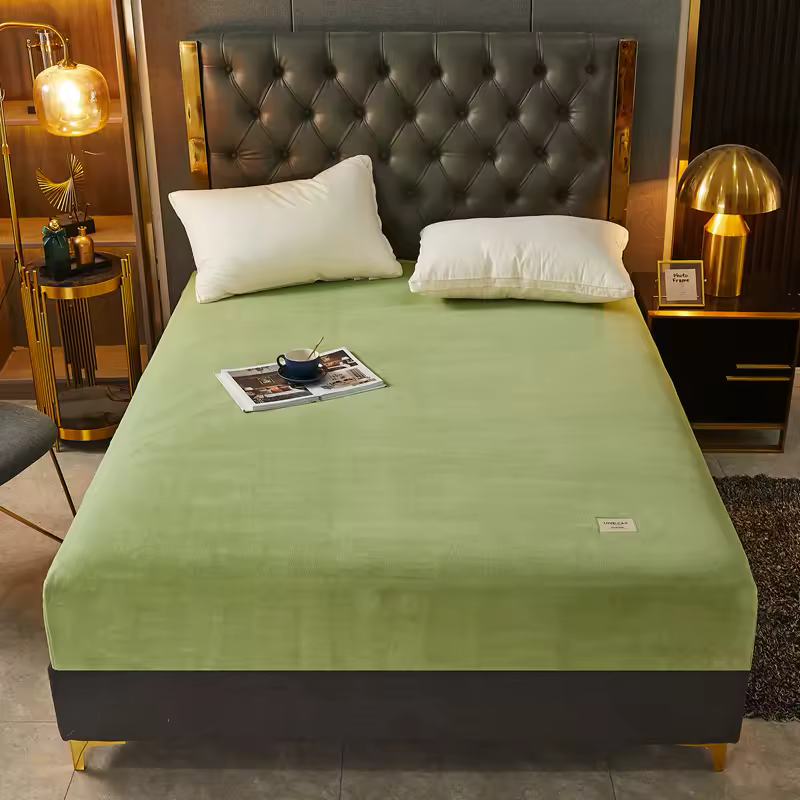 Soft Warm Thick Velvet Fitted Sheet 
