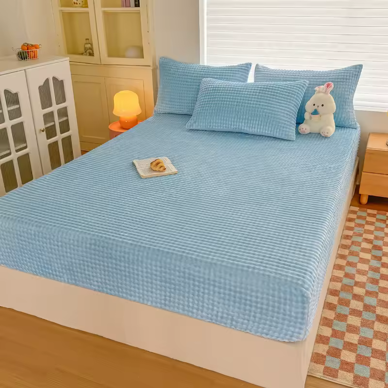 Plush Flannel Bed Fitted Sheet