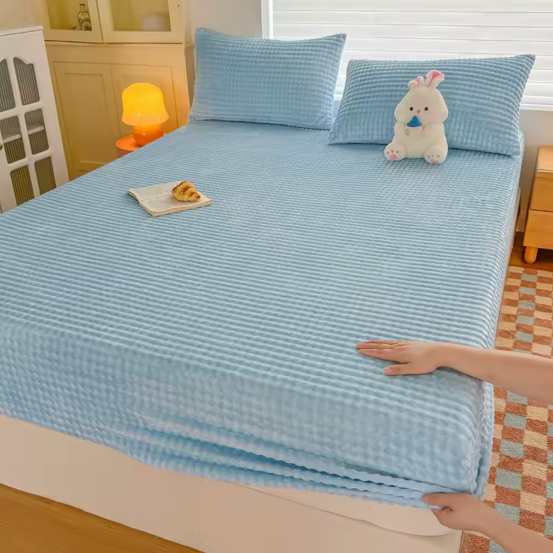 Plush Flannel Bed Fitted Sheet