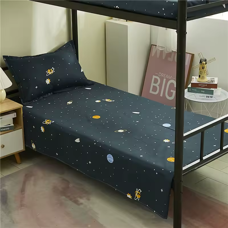 Printed Bed Sheet 1pc For Single Bed 120*210cm