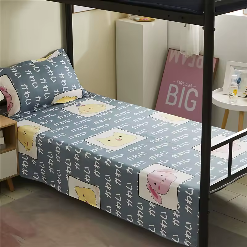 Printed Bed Sheet 1pc For Single Bed 120*210cm