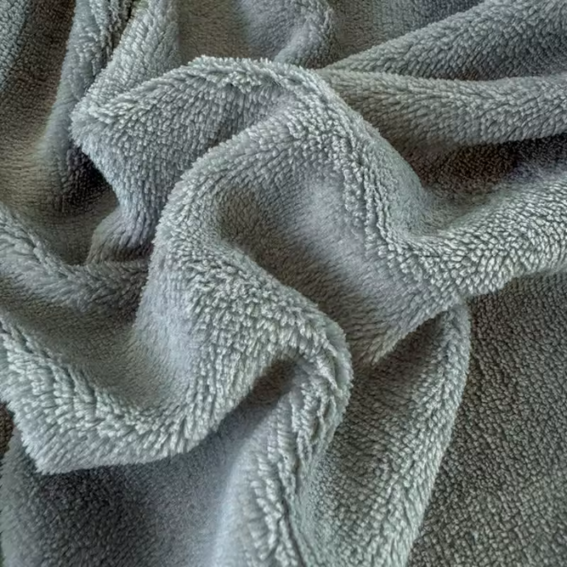 Solid Colour Winter Plush Warm Mattress Cover