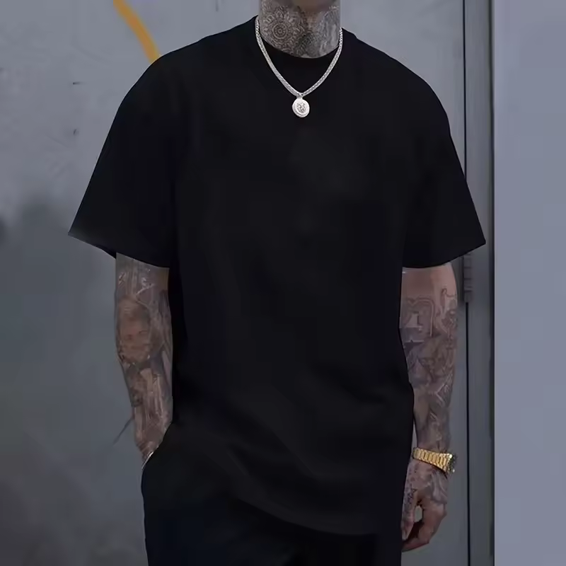 Hot Sales Mens T-shirt Cotton Solid Color