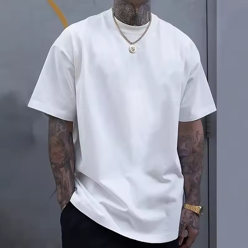 Hot Sales Mens T-shirt Cotton Solid Color