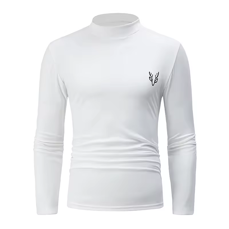 High Neck Casual Simple Warm Long sleeved T-shirt