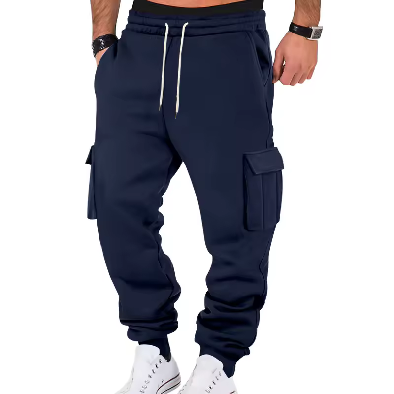 New Autumn Winter Fleece Lined Men's Sweatpants 