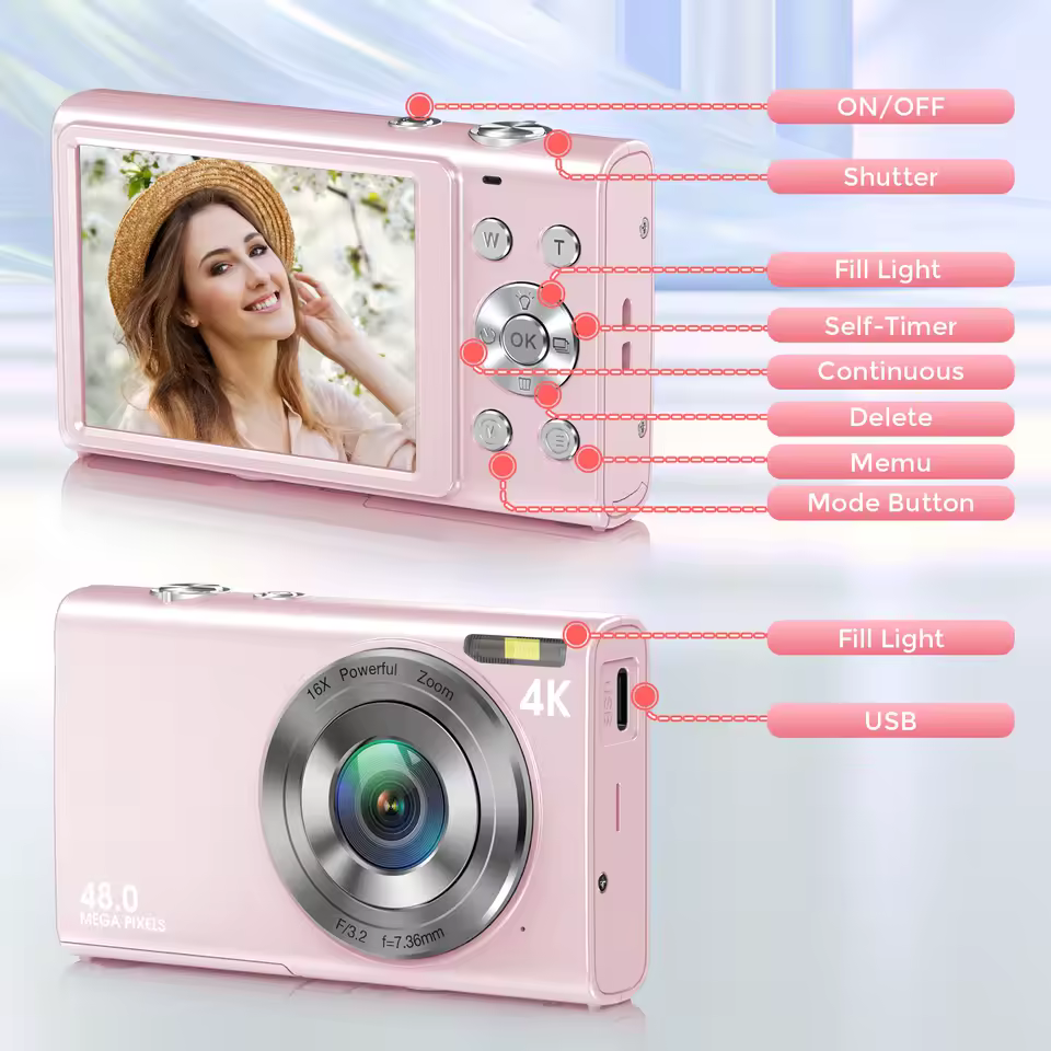 4K Digital Camera Autofocus Vlogging Camera