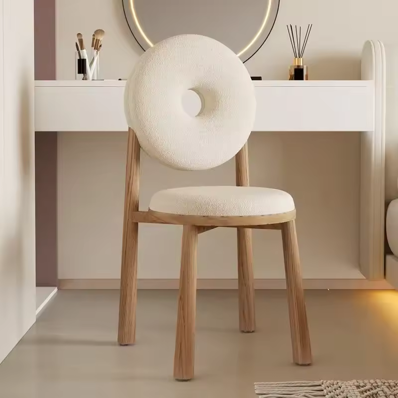 A Set of Two Internet Celebrity Donut Dining Chair