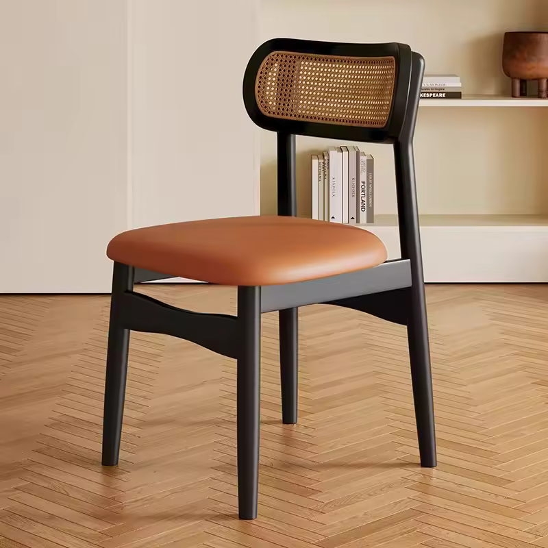 Retro Full Solid Wood Dining Table and Chair